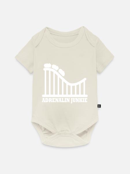 Rollercoaster Achterbahn Freizeitpark - Baby Premium Kurzarmbody - Naturweiß