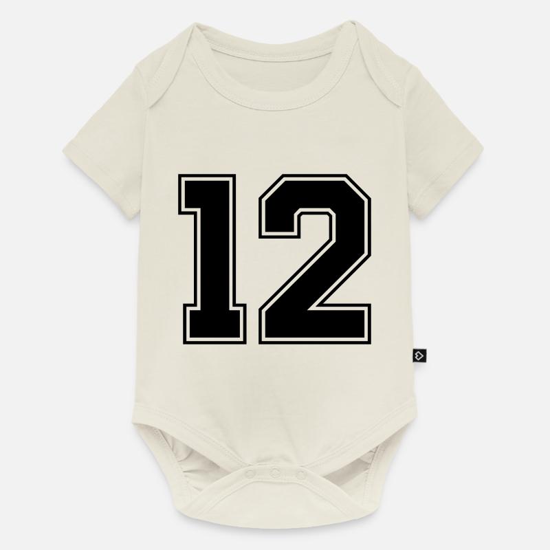 12 - Body à manches courtes Premium Bébé - blanc cassé