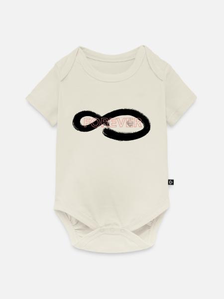 Forever - Baby Premium Kurzarmbody - Naturweiß