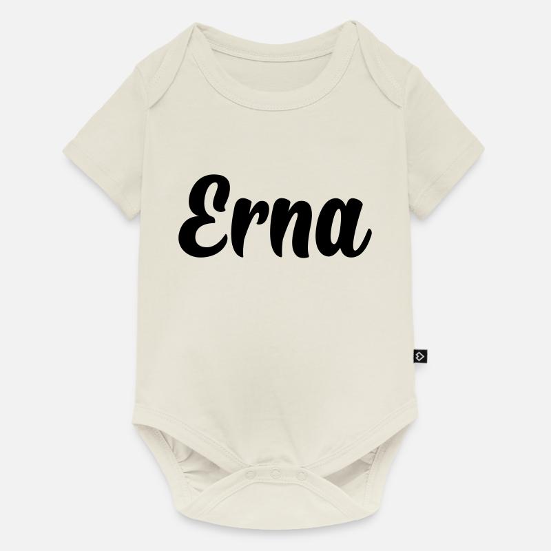 Erna - Baby Premium Kurzarmbody - Naturweiß