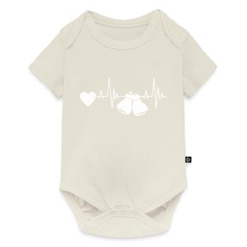 Boxer Martial Arts Heartbeat Boxing Gloves Boxing - Baby Premium short-sleeve bodysuit - off white - Front