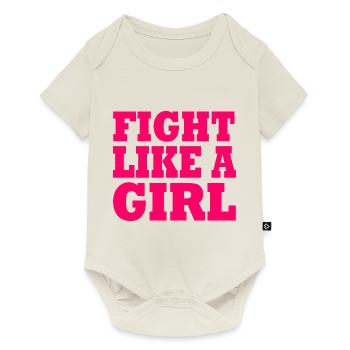 Fight like a girl - Baby Premium Kurzarmbody - Naturweiß - Vorne