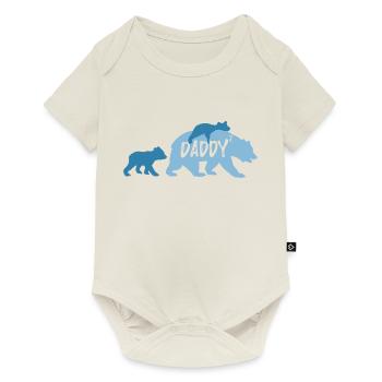 Daddy high 2 bear with 2 boys babies children - Baby Premium short-sleeve bodysuit - off white - Front