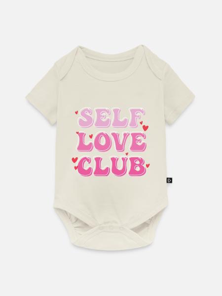 self love club 2 - Baby Premium Kurzarmbody - Naturweiß