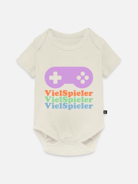 Viel Spieler - Baby Premium Kurzarmbody - Naturweiß
