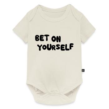Bet on yourself - Baby Premium Kurzarmbody - Naturweiß - Vorne