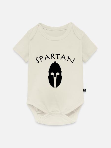 Spartanisch - Baby Premium Kurzarmbody - Naturweiß