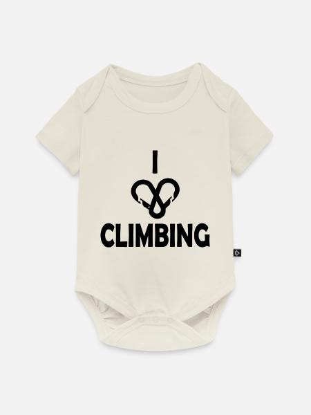 climbing - Baby Premium Kurzarmbody - Naturweiß