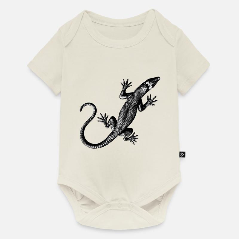 Grafik einer Eidechse - Baby Premium Kurzarmbody - Naturweiß