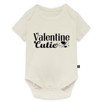 Valentine Cutie - Body à manches courtes Premium Bébé - blanc cassé - Devant