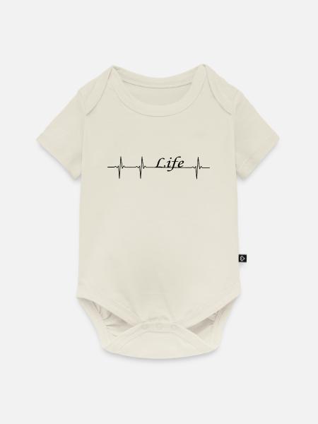 Life - Baby Premium Kurzarmbody - Naturweiß