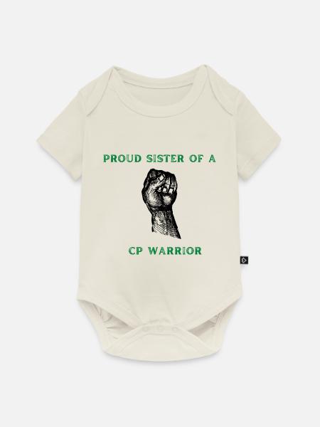 Stolze Schwester - Baby Premium Kurzarmbody - Naturweiß