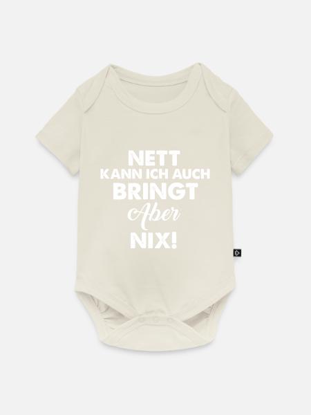 Nett Kann Ich auch - Baby Premium Kurzarmbody - Naturweiß