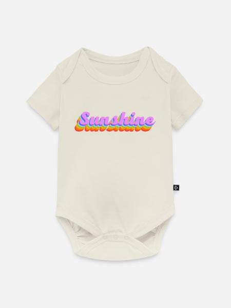 sunshine - Baby Premium Kurzarmbody - Naturweiß