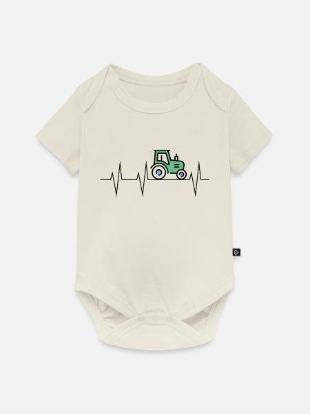Herzschlag des Landlebens - Baby Premium Kurzarmbody - Naturweiß