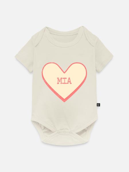 Mia - Baby Premium Kurzarmbody - Naturweiß