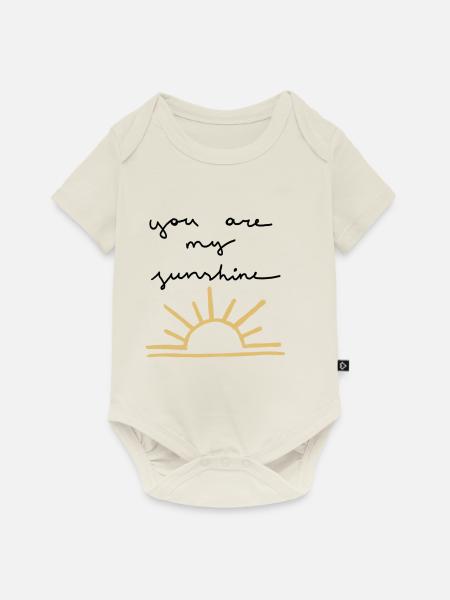 sunshine - Baby Premium Kurzarmbody - Naturweiß