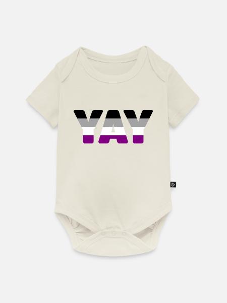 YAY asexuell - Baby Premium Kurzarmbody - Naturweiß