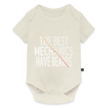 BaseballGifts Mechanics Baseball Hoodie - Baby Premium short-sleeve bodysuit - off white - Front