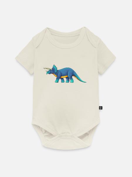 Triceratops - Baby Premium Kurzarmbody - Naturweiß