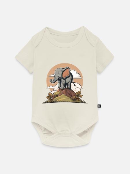 Der Elephantine-König - Baby Premium Kurzarmbody - Naturweiß