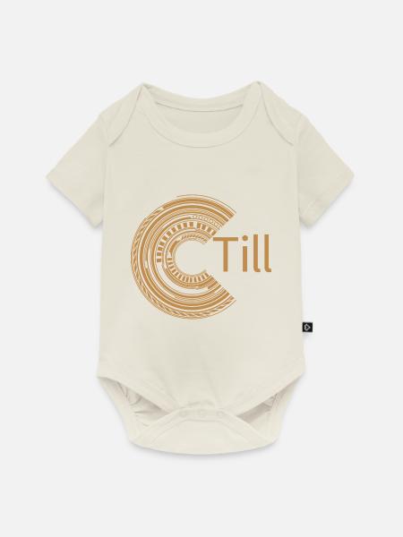 Für Till - Baby Premium Kurzarmbody - Naturweiß