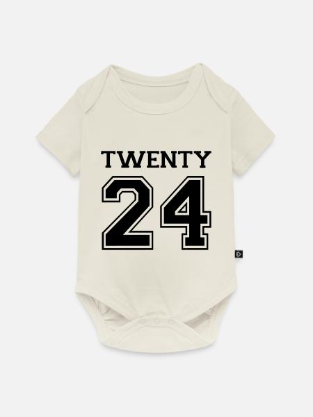 2024 - Baby Premium Kurzarmbody - Naturweiß