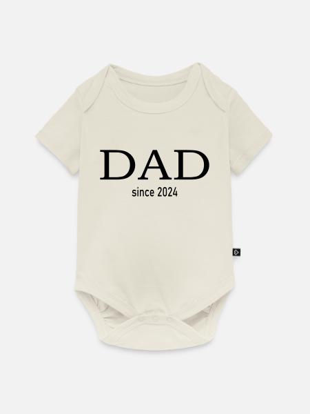 dad since 2024 - Baby Premium Kurzarmbody - Naturweiß