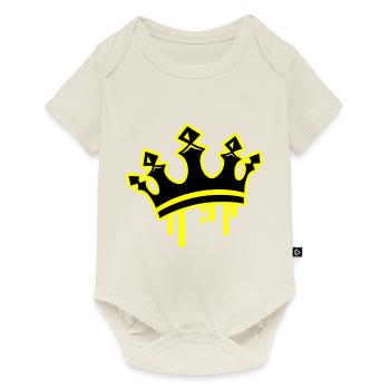 Symbole du roi de la couronne - Body à manches courtes Premium Bébé - blanc cassé - Devant