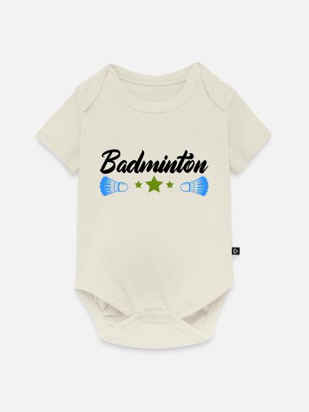 badminton - Baby Premium Kurzarmbody - Naturweiß