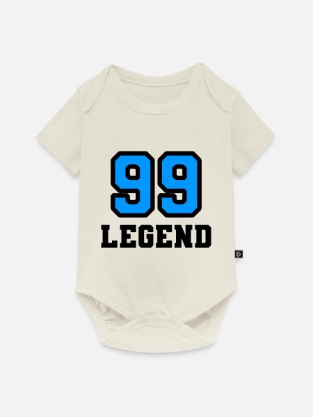 Legende Blau & Schwarz 99 - Baby Premium Kurzarmbody - Naturweiß