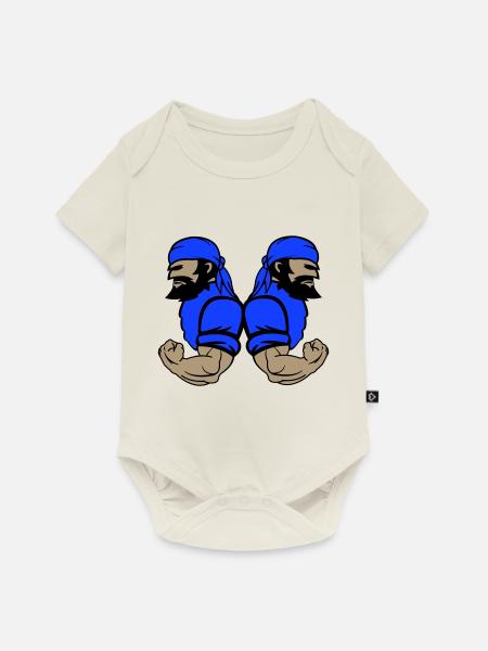 piraten - Baby Premium Kurzarmbody - Naturweiß