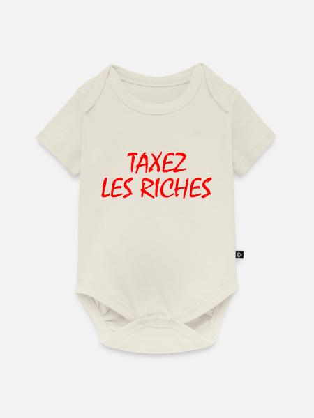 Besteuerung der Reichen - Baby Premium Kurzarmbody - Naturweiß
