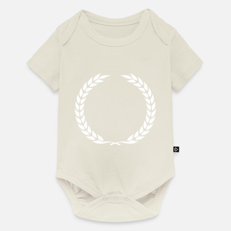 lorbeerkranz kranz - Baby Premium Kurzarmbody - Naturweiß