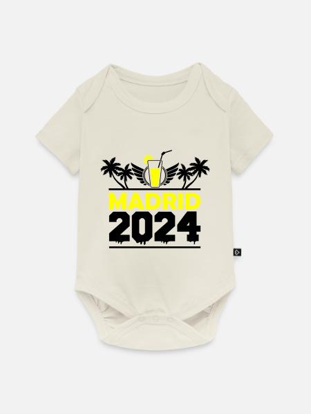 madrid 2024 - Baby Premium Kurzarmbody - Naturweiß