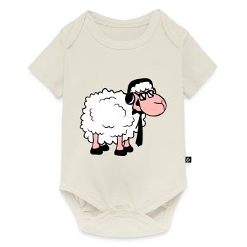 Sheep Sunglasses Tie Music DJ Headphones Fun - Baby Premium short-sleeve bodysuit - off white - Front