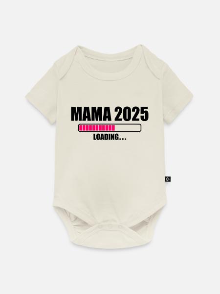 Mama 2025 - Baby Premium Kurzarmbody - Naturweiß