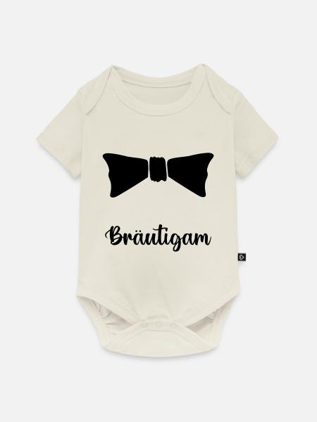 fliege braeutigam - Baby Premium Kurzarmbody - Naturweiß