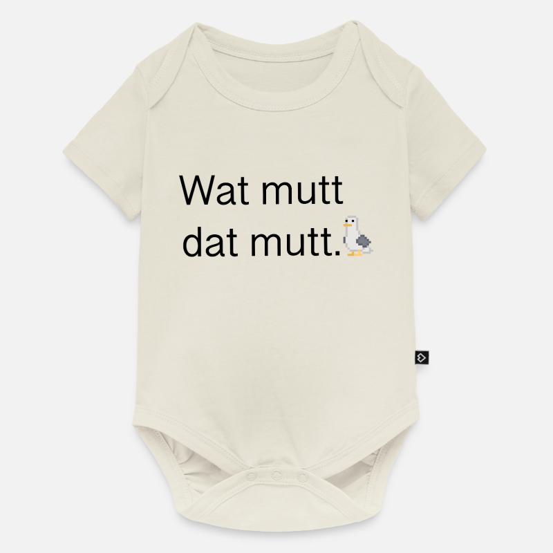 Wat mutt dat mutt - Body à manches courtes Premium Bébé - blanc cassé