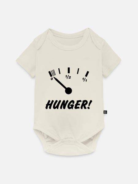 HUNGER! - Baby Premium Kurzarmbody - Naturweiß
