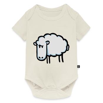 Schaf - Baby Premium Kurzarmbody - Naturweiß - Vorne