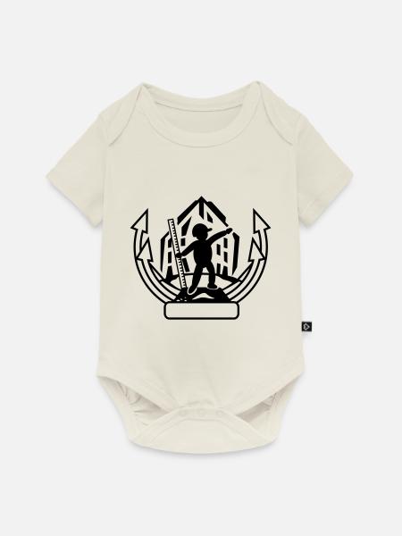 Bauarbeiter - Baby Premium Kurzarmbody - Naturweiß