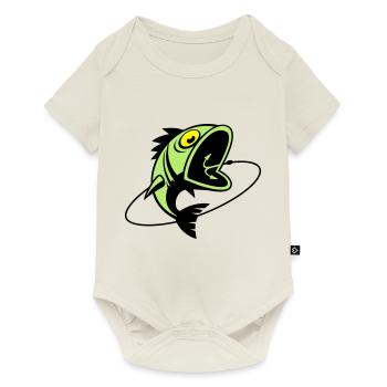 VL107B_BigFish_3c - Baby Premium Kurzarmbody - Naturweiß - Vorne