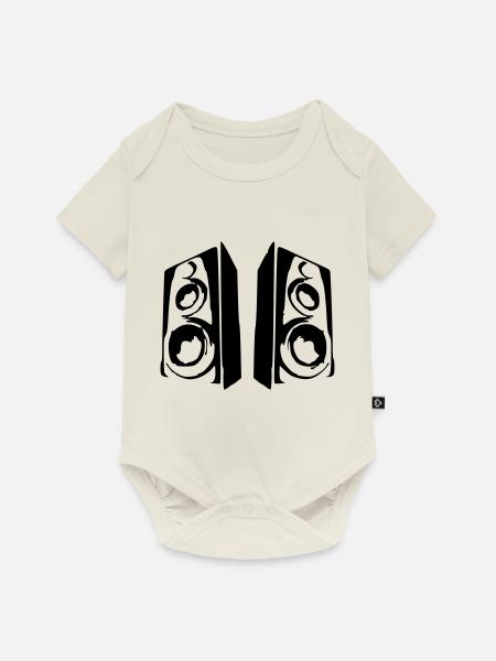 Lautsprecher - Baby Premium Kurzarmbody - Naturweiß