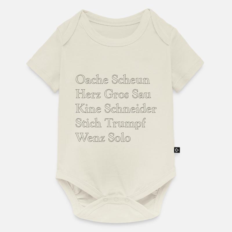 Schafkopf - Baby Premium Kurzarmbody - Naturweiß