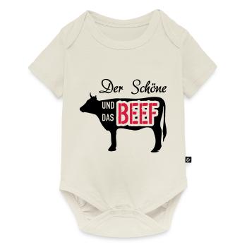 Der Schöne und das Beef - Baby Premium Kurzarmbody - Naturweiß - Vorne
