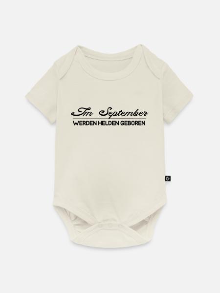 September Helden - Baby Premium Kurzarmbody - Naturweiß