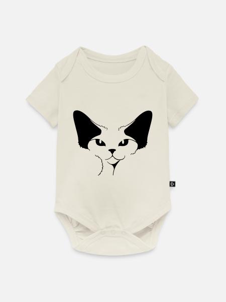 DEVON REX - Baby Premium Kurzarmbody - Naturweiß