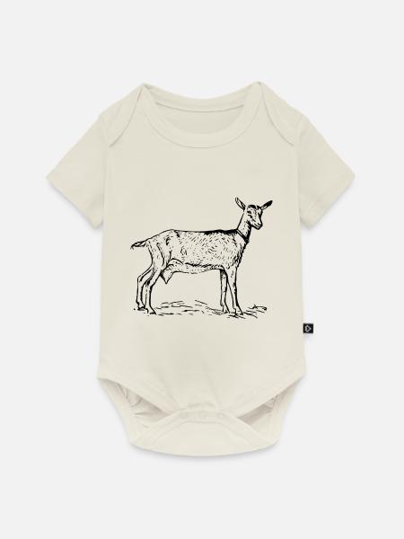 goat32 - Baby Premium Kurzarmbody - Naturweiß
