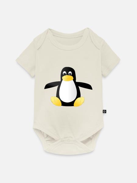 penguin202 - Baby Premium Kurzarmbody - Naturweiß